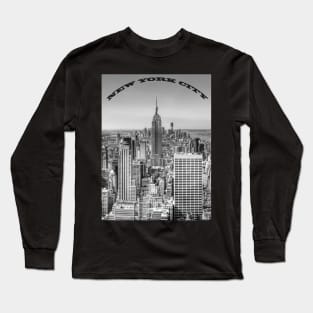 New York City In Black And White Long Sleeve T-Shirt